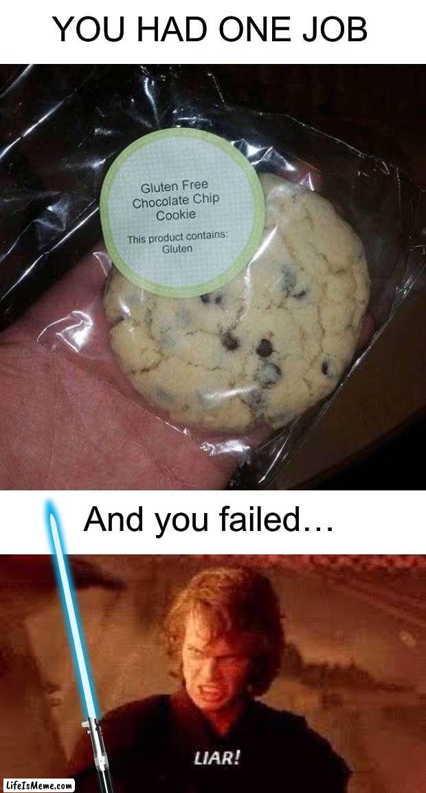 I just realized I made both my fun stream submissions Anakin-themed. WHERE ARE MY STAR WARS FANS AT |  YOU HAD ONE JOB; And you failed… | image tagged in anakin liar,memes,funny,star wars,anakin skywalker,cookie | made w/ Lifeismeme meme maker