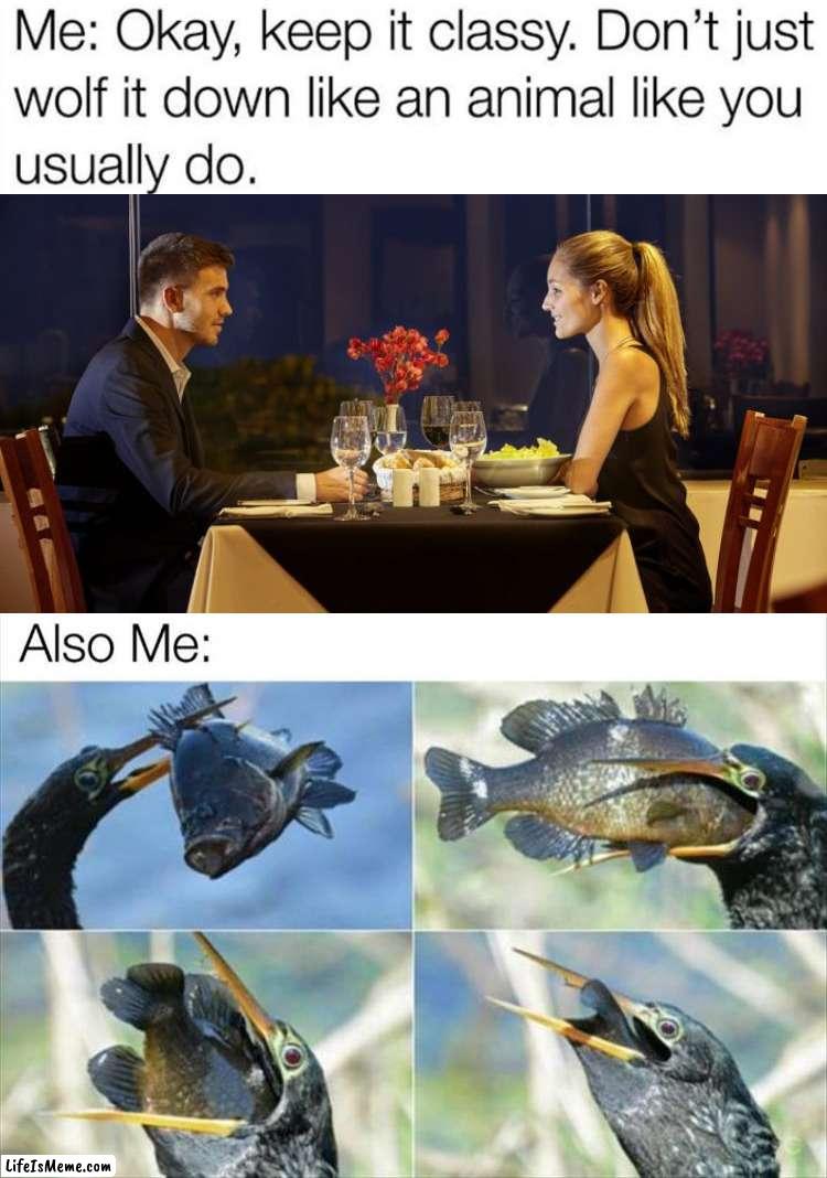 Awkward dating | image tagged in dinner date,social anxiety,eating,awkward | made w/ Lifeismeme meme maker