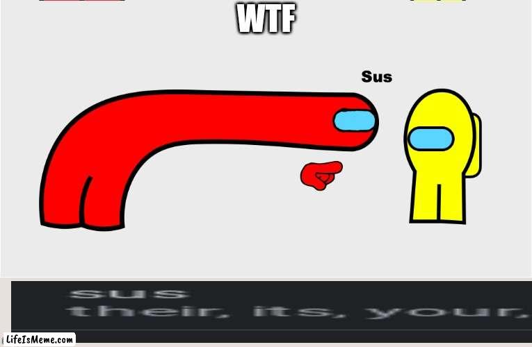 WTF |  WTF | image tagged in among us sus | made w/ Lifeismeme meme maker