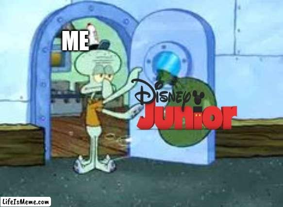 it's a channel filled with trash shows |  ME | image tagged in squidward throwing out trash,us-president-joe-biden,facts,fun facts with squidward | made w/ Lifeismeme meme maker