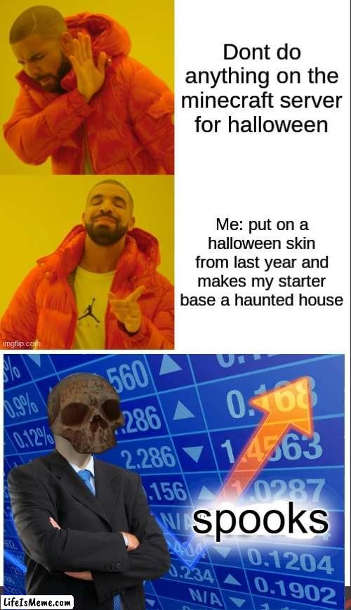 Sorry if this doesnt get muh upvotes im just doing this for fun :) | image tagged in halloween,minecraft | made w/ Lifeismeme meme maker