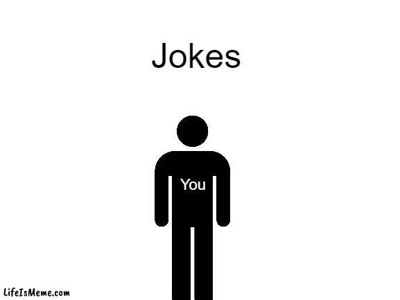 jokes on you |  Jokes; You | image tagged in literally | made w/ Lifeismeme meme maker