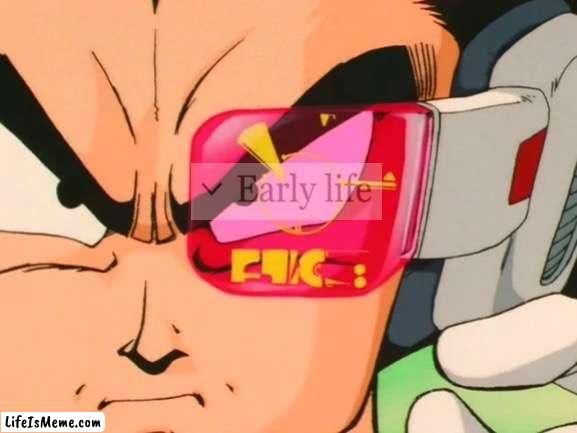 Vegeta, what does the scouter say about his early life? | image tagged in vegeta over 9000,jews | made w/ Lifeismeme meme maker