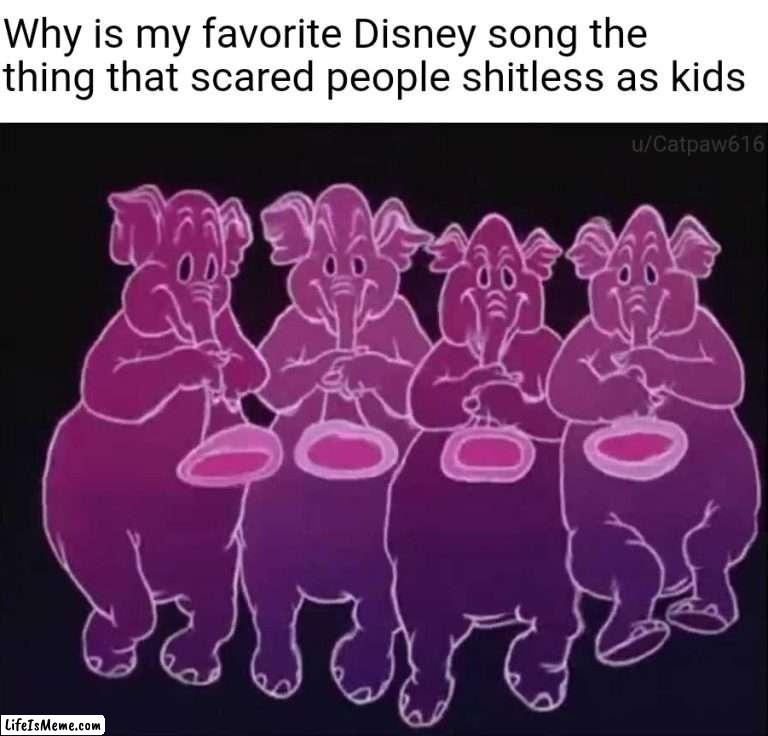 The music is such a banger yet terrifying at the same time | Why is my favorite Disney song the thing that scared people shitless as kids; u/Catpaw616 | image tagged in funny,funny memes,disney,music | made w/ Lifeismeme meme maker
