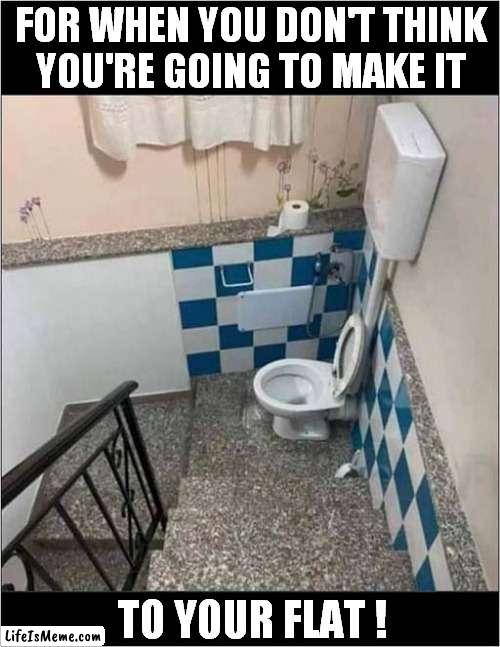 A Very Public Toilet ! |  FOR WHEN YOU DON'T THINK
 YOU'RE GOING TO MAKE IT; TO YOUR FLAT ! | image tagged in fun,toilet,desperation | made w/ Lifeismeme meme maker