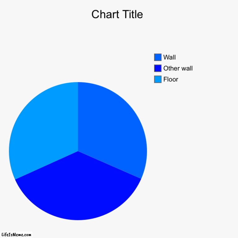 Wall | Floor, Other wall , Wall | image tagged in charts,pie charts | made w/ Lifeismeme chart maker