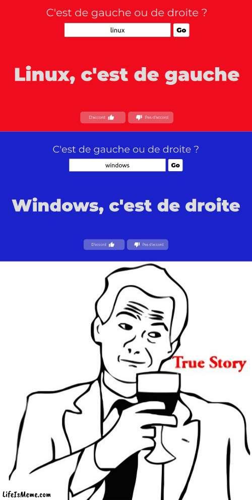 Linux vs. Windows | image tagged in memes,true story,linux,windows | made w/ Lifeismeme meme maker