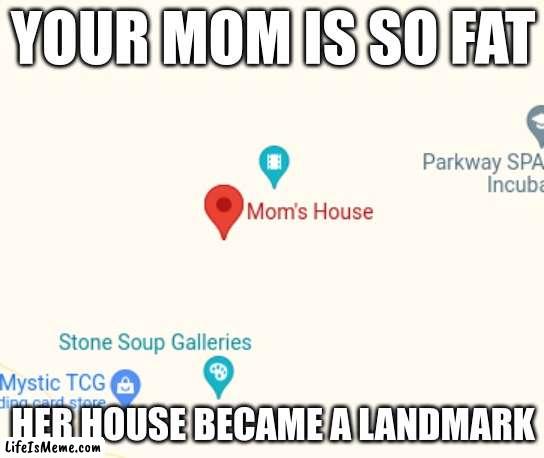 Damn, thats tough |  YOUR MOM IS SO FAT; HER HOUSE BECAME A LANDMARK | image tagged in your mom | made w/ Lifeismeme meme maker