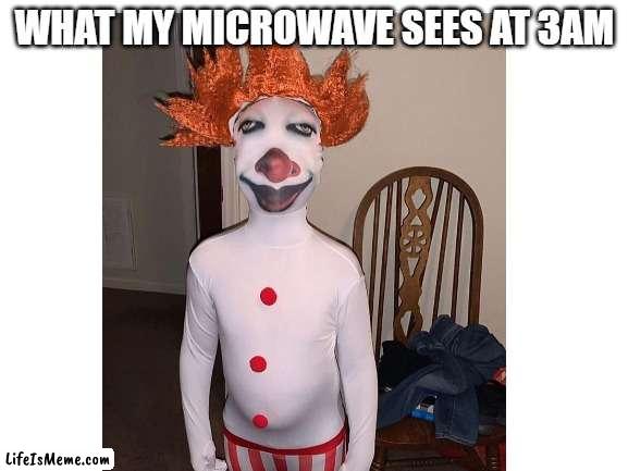 at 3AM be like |  WHAT MY MICROWAVE SEES AT 3AM | image tagged in memes,goofy | made w/ Lifeismeme meme maker