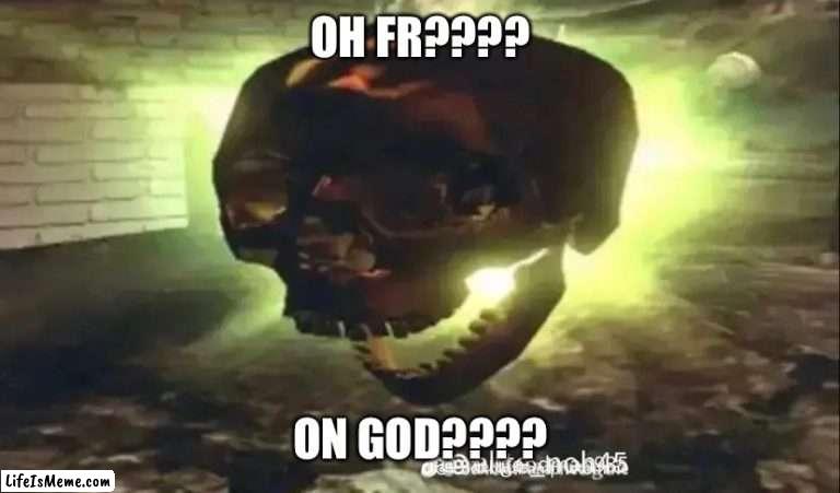 Skelebones Mcjones |  OH FR???? ON GOD???? | image tagged in meme | made w/ Lifeismeme meme maker