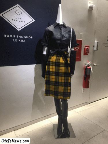 New Arrivals | image tagged in gifs,fashion,le kilt,boon the shop,barneys,brian einersen | made w/ Lifeismeme images-to-gif maker