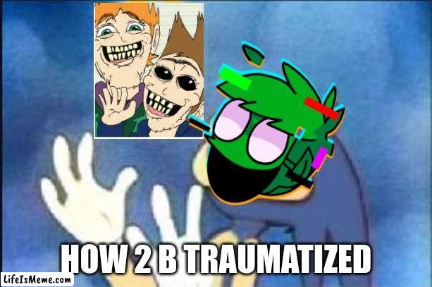 edd genuly drew that | HOW 2 B TRAUMATIZED | image tagged in sonic derp,cursed image | made w/ Lifeismeme meme maker