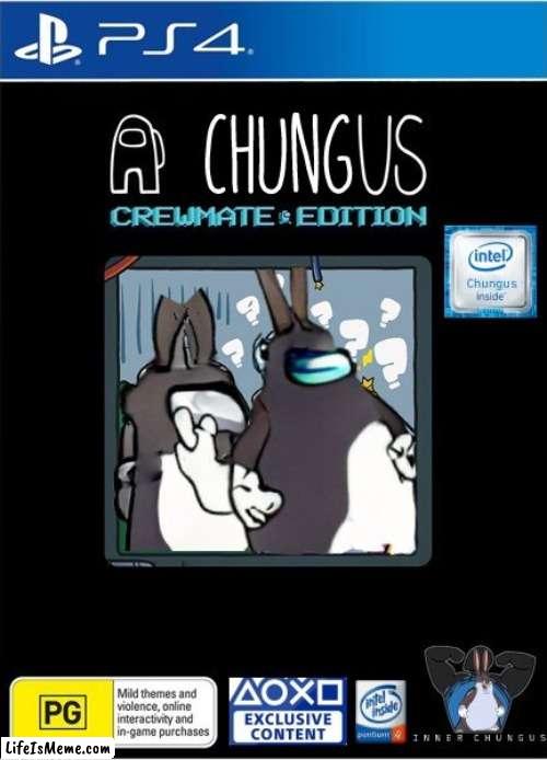 Achungus for the ps4 | image tagged in big chungus,ps4,among us | made w/ Lifeismeme meme maker