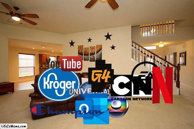Logo Gang | image tagged in logo,warner bros,comcast,microsoft,oh wow are you actually reading these tags,living room ceiling fans | made w/ Lifeismeme meme maker