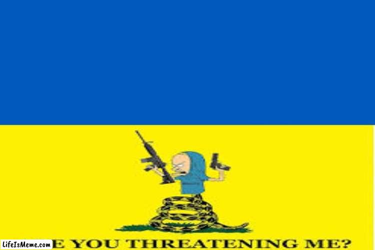 Great Cornholio supports Ukraine | image tagged in beavis,ukraine,beavis cornholio,cornholio | made w/ Lifeismeme meme maker