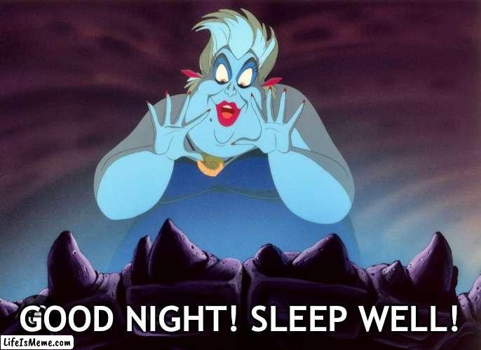 Good night Disney Villian | GOOD NIGHT! SLEEP WELL! | image tagged in good night,disney,villain | made w/ Lifeismeme meme maker