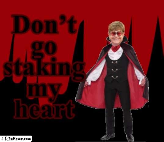 Elton John Vampire :0 | image tagged in halloween,happy halloween,vampire,elton john | made w/ Lifeismeme meme maker