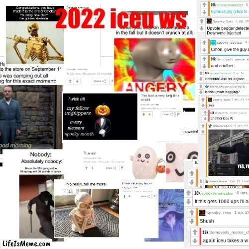 iceus october ws list (i cant actually fill whole 2022) | image tagged in iceu,spooky month,memes,funny | made w/ Lifeismeme meme maker