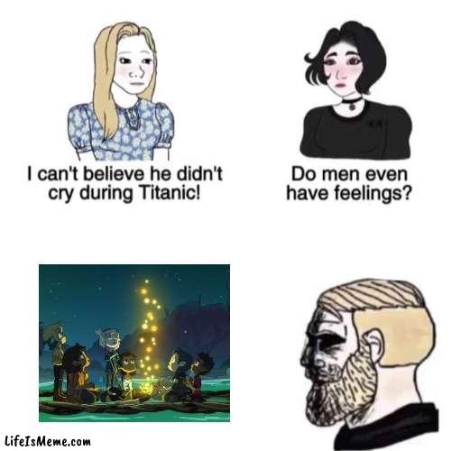 R.I.P. Flapjack | image tagged in chad crying,the owl house | made w/ Lifeismeme meme maker