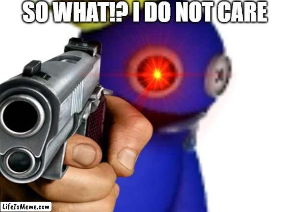 Send this to someone who's being annoying | SO WHAT!? I DO NOT CARE | image tagged in funny | made w/ Lifeismeme meme maker