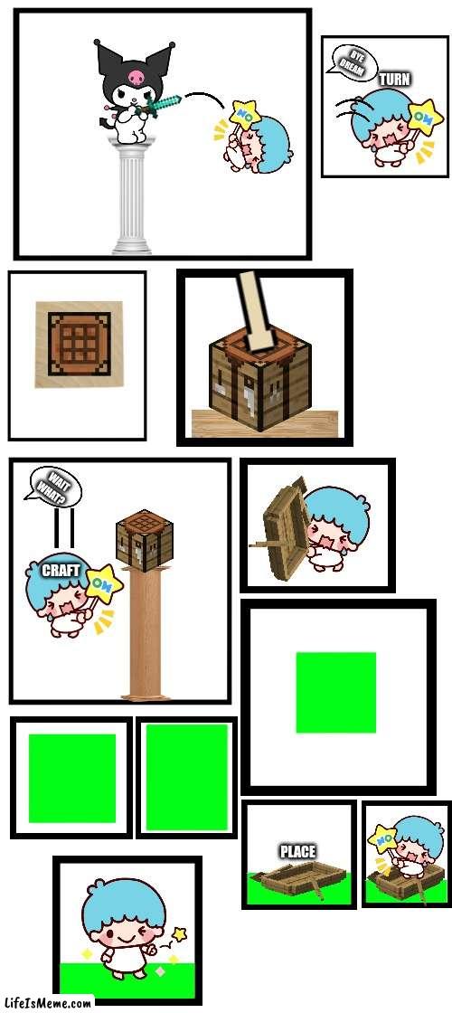 I Remade Dream ´ s boat clutch but in a comic with sanrio characters | BYE DREAM; TURN; WAIT WHAT? CRAFT; PLACE | image tagged in hello kitty,dream,comics/cartoons | made w/ Lifeismeme meme maker