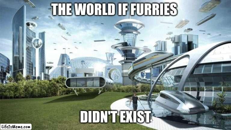 tidk | THE WORLD IF FURRIES; DIDN'T EXIST | image tagged in the future world if | made w/ Lifeismeme meme maker