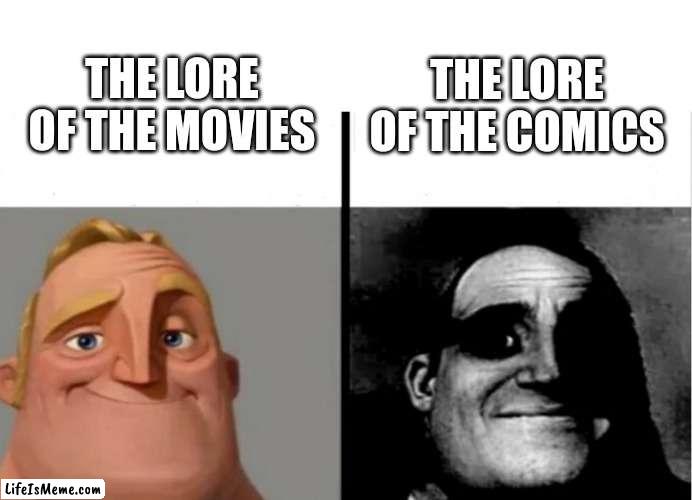 If I've learnt one thing from alex lennen | THE LORE OF THE MOVIES; THE LORE OF THE COMICS | image tagged in memes,meme | made w/ Lifeismeme meme maker