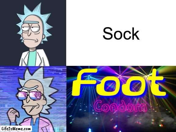 Somebody did this with the Winnie the Pooh template and it didn't fit | Sock | image tagged in 80's rick,80s,80's,rick and morty,tuxedo winnie the pooh,cool | made w/ Lifeismeme meme maker