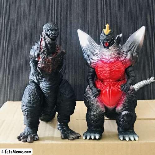 shin and space | image tagged in fun,godzilla | made w/ Lifeismeme meme maker