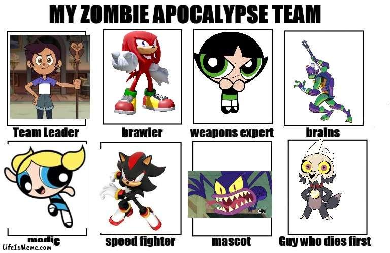 the perfect team | image tagged in my zombie apocalypse team | made w/ Lifeismeme meme maker