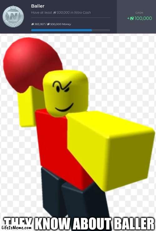 Nitro Type posted about Baller | THEY KNOW ABOUT BALLER | image tagged in nitro type baller achievement,baller | made w/ Lifeismeme meme maker