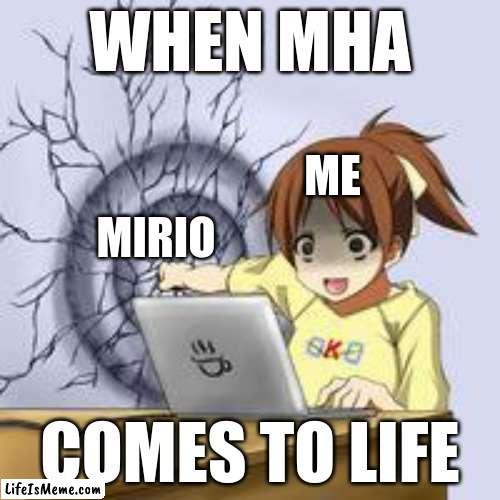 I need to stop watching anime. | WHEN MHA; ME; MIRIO; COMES TO LIFE | image tagged in anime wall punch,mha,mirio | made w/ Lifeismeme meme maker