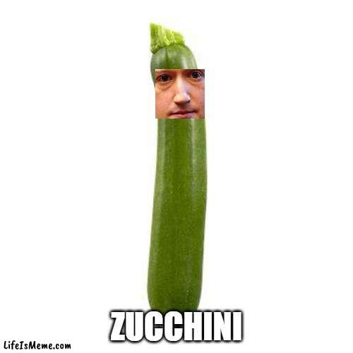 Zucchini | ZUCCHINI | image tagged in mark zuckerberg,zuckerberg,funny,shitpost,memes | made w/ Lifeismeme meme maker