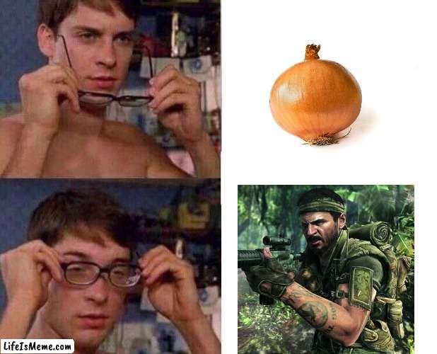 call of duty players will understand | image tagged in spiderman glasses,i'm an onion mason,call of duty memes,memes | made w/ Lifeismeme meme maker