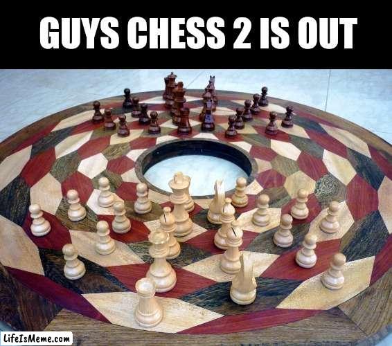 Meme #201 | GUYS CHESS 2 IS OUT | image tagged in chess,gaming,news,memes,funny,finally | made w/ Lifeismeme meme maker