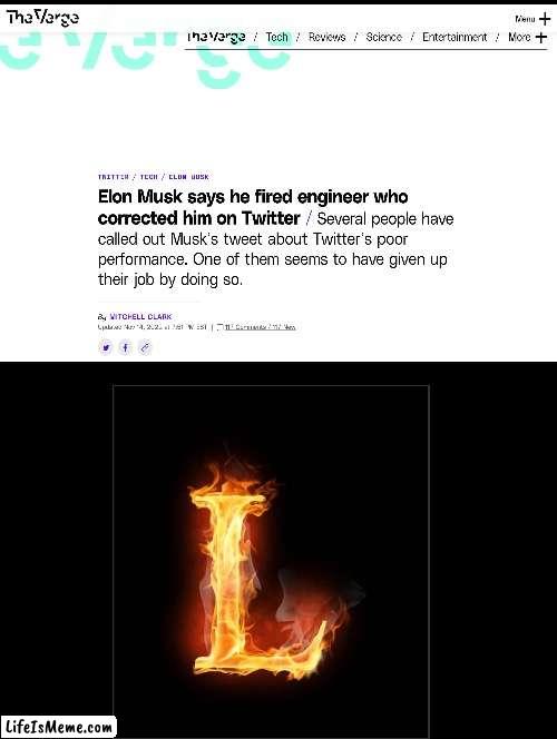 Imagine getting fired by Elon | image tagged in double long black template,dude,donald trump you're fired | made w/ Lifeismeme meme maker