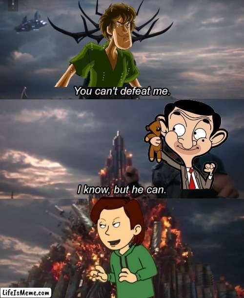 GoAnimate Boris with the power of grounding can probably defeat Mastered Ultra Instinct Shaggy | image tagged in you can't defeat me,shaggy,shaggy meme,ultra instinct shaggy,boris,goanimate | made w/ Lifeismeme meme maker