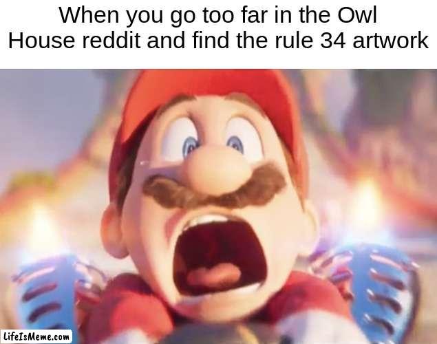 aaaaaaaaaaaaaaaaaaaaaaaaaaaaaaaaaaaaaaaaaaaaaaaaaaaaaaaaaaaaaaaaaaaaaaaaaaaaaaaaaaaaaaaaaaaaaaaaaaaaaaaaaaaaaaaaaaaaaaaaaaaaaaaa | When you go too far in the Owl House reddit and find the rule 34 artwork | image tagged in movie mario screaming,the owl house | made w/ Lifeismeme meme maker