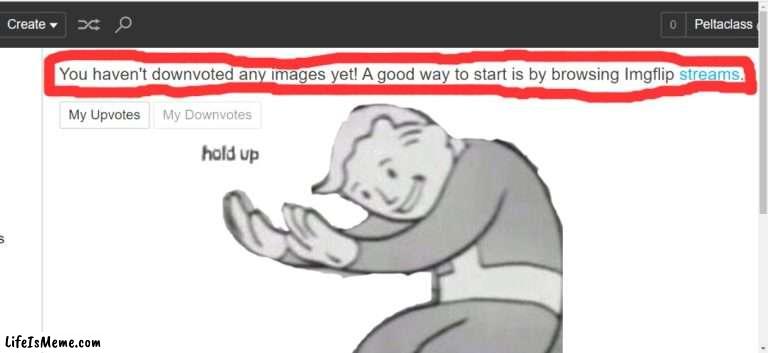 Im not kidding, this is real, go to the list of ur votes on ur profile | image tagged in fallout hold up,imgflip | made w/ Lifeismeme meme maker