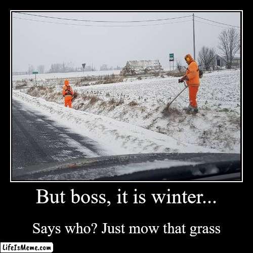 Winter time | image tagged in funny,demotivationals | made w/ Lifeismeme demotivational maker