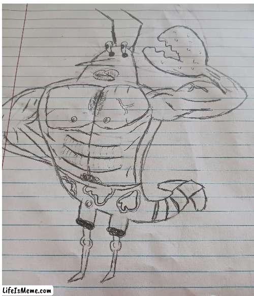 Larry skips leg day | image tagged in memes,drawing,larry,spongebob | made w/ Lifeismeme meme maker
