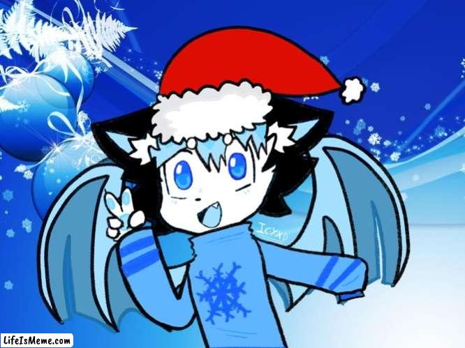 'Tis the Season...For a Holiday OC Design!!! | image tagged in merry christmas,anime,drawings,wolf,minecraft,original | made w/ Lifeismeme meme maker