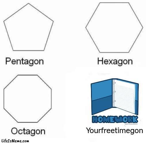 yourfreetimegon | Yourfreetimegon | image tagged in memes,pentagon hexagon octagon | made w/ Lifeismeme meme maker