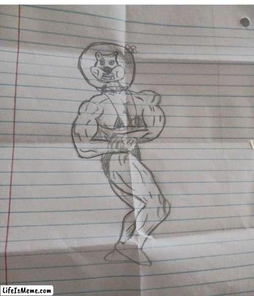 Sandy swole | image tagged in meme,drawing,spongebob,sandy cheeks | made w/ Lifeismeme meme maker