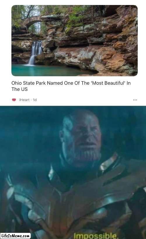 How did this happen?! | image tagged in fun,ohio,thanos impossible | made w/ Lifeismeme meme maker