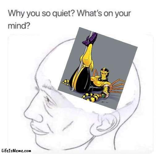 What’s on your mind? Blackarachnia | image tagged in what's on your mind,transformers,beast wars,horny | made w/ Lifeismeme meme maker