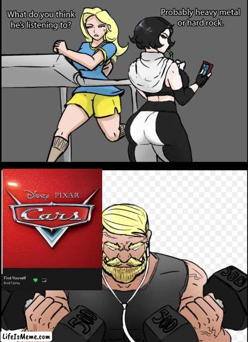 What do you think he is listening to? | image tagged in what do you think he is listening to | made w/ Lifeismeme meme maker