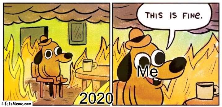 2020 for me in a nutshell | Me; 2020 | image tagged in memes,this is fine | made w/ Lifeismeme meme maker