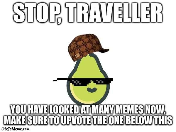 please do it | STOP, TRAVELLER; YOU HAVE LOOKED AT MANY MEMES NOW, MAKE SURE TO UPVOTE THE ONE BELOW THIS | image tagged in memes | made w/ Lifeismeme meme maker