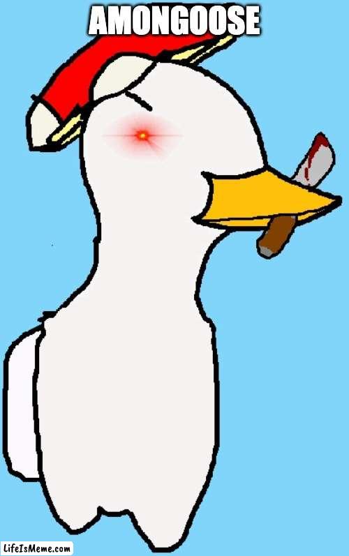 amogoose | AMONGOOSE | image tagged in among us,goose,duck,iceu | made w/ Lifeismeme meme maker